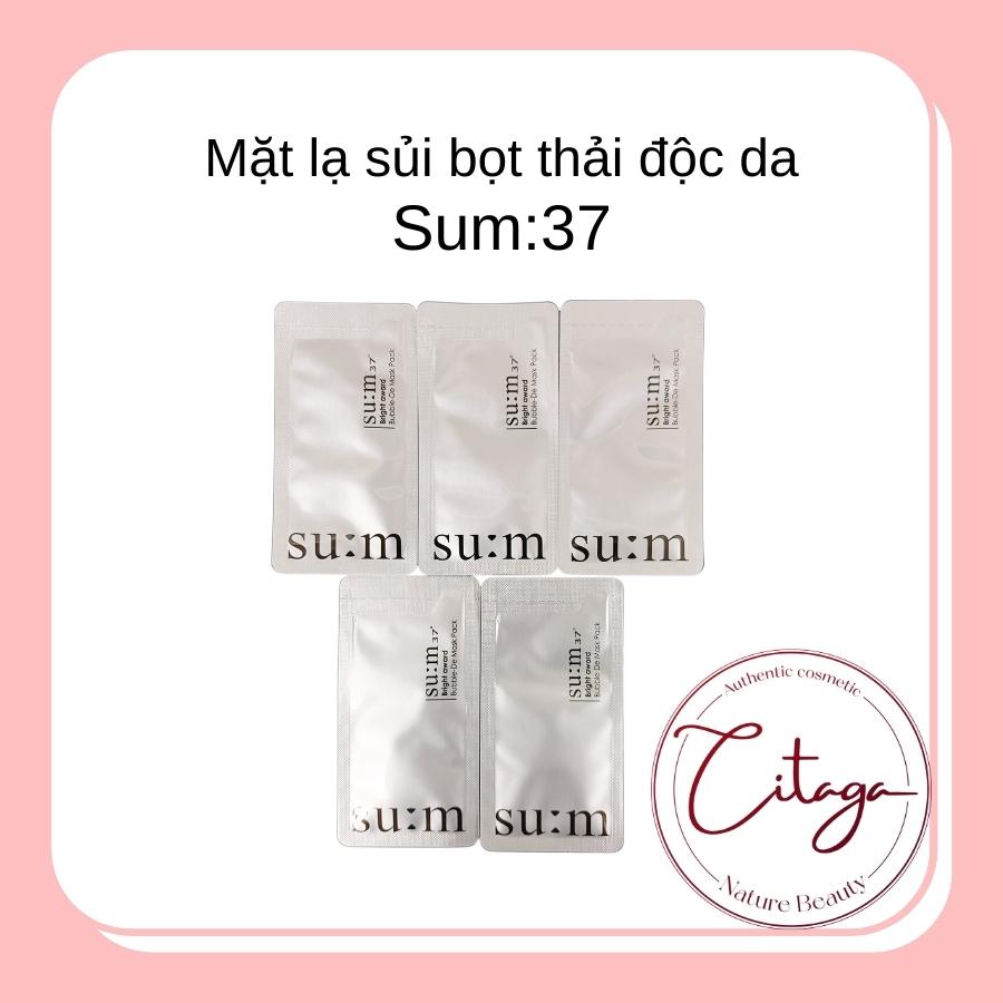 Mặt Nạ Sủi Bọt Thải Độc Da Sum 37 dạng gói Sample 2ml - Citaga cosmetic