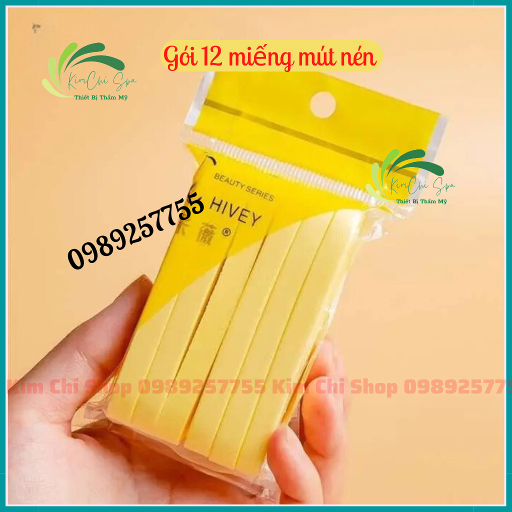 Gói 12 miếng mút rửa mặt - Bọt biển