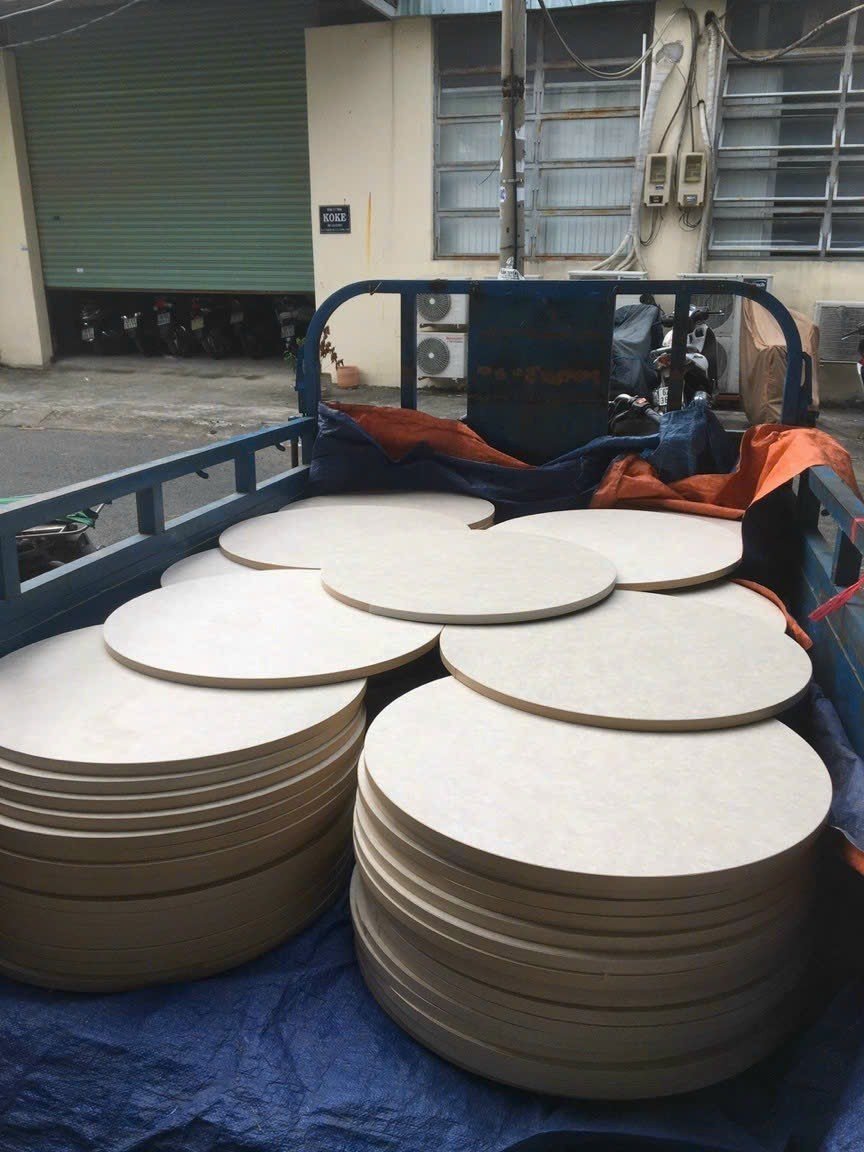 Mặt bàn tròn gỗ công nghiệp MDF ( ĐK 59cm)