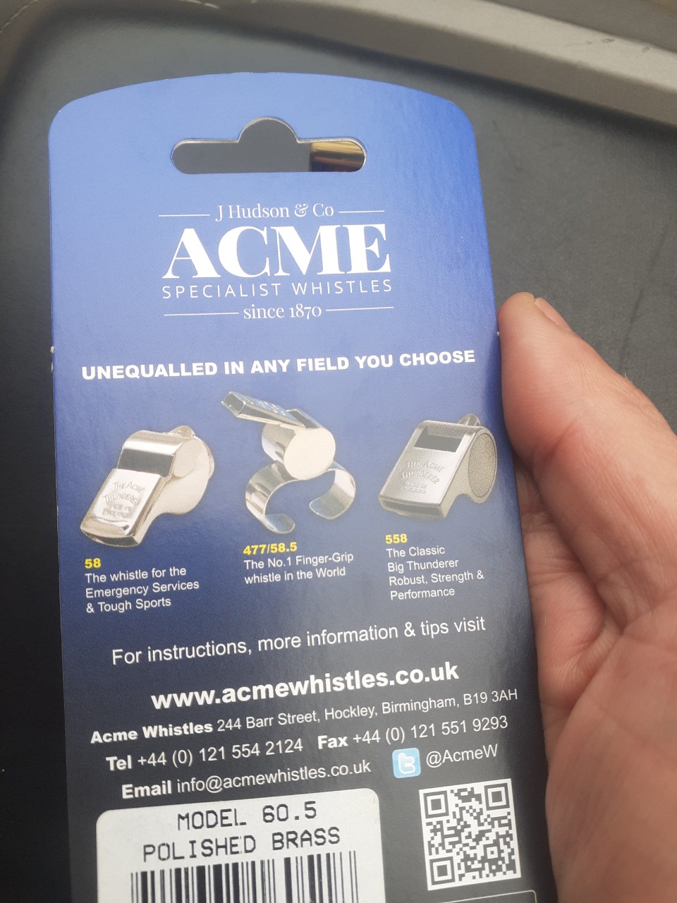 (CHÍNH HÃNG) CÒI ĐỒNG ACME THUNDERER (ENGLAND)