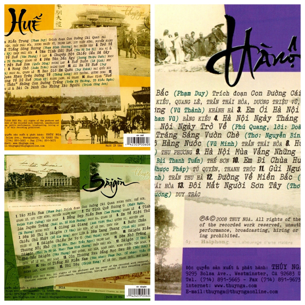 [MDCD] Bộ 3 Đĩa CD Huế - Hà Nội - Sài Gòn