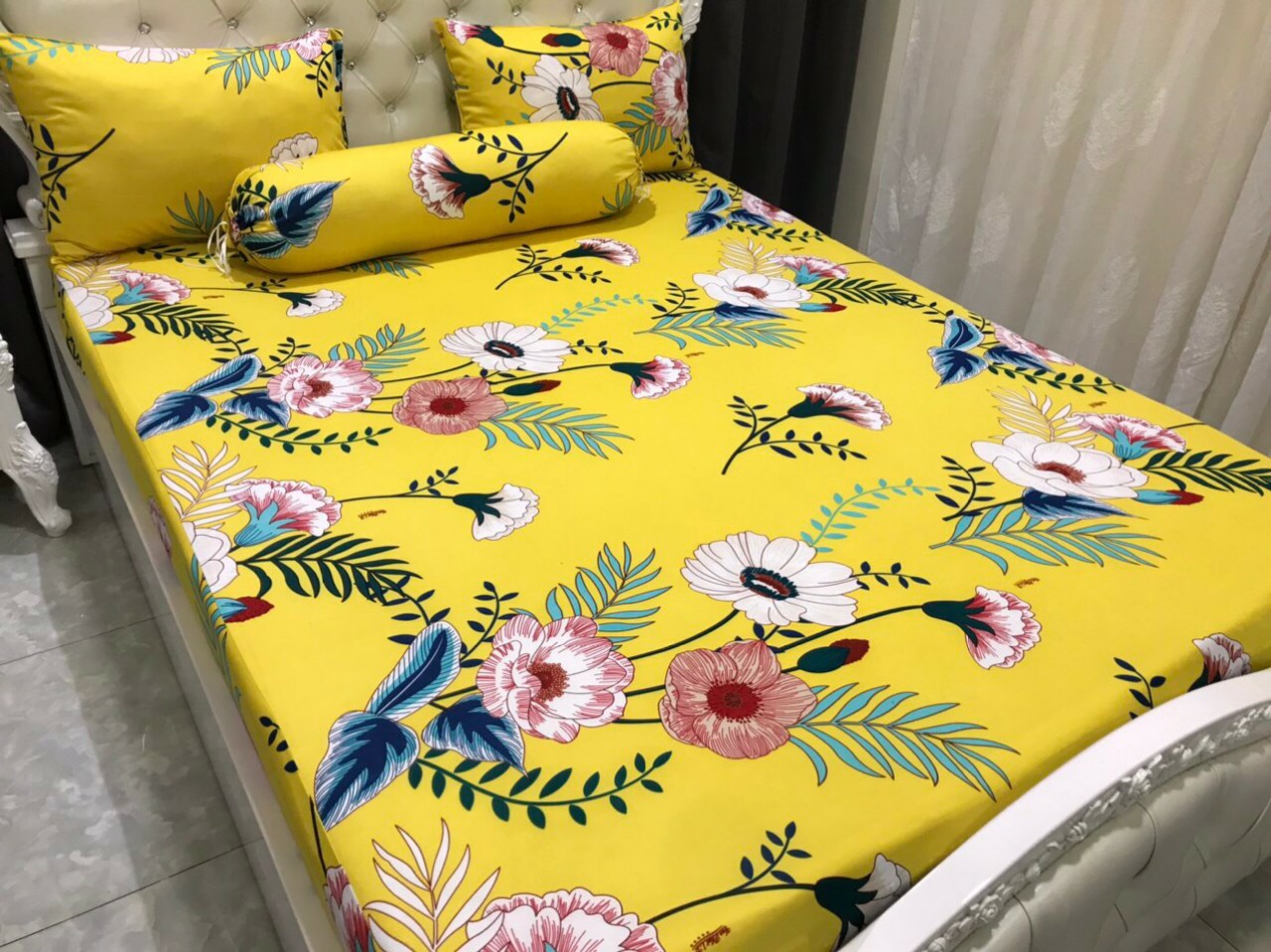 GA THUN HÀN QUỐC 4 MÓN(GA + 1 VỎ GỐI ÔM + 2 VỎ GỐI NẰM)