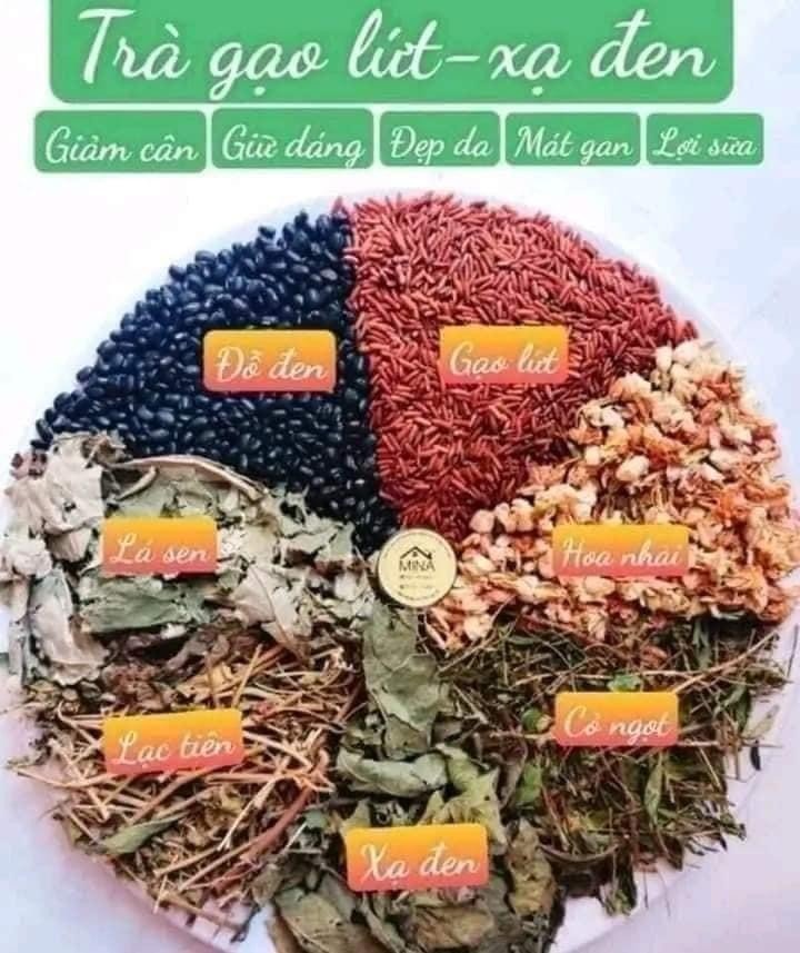 Trà Gạo Lức Xạ Đen Nguyên Chất 500g