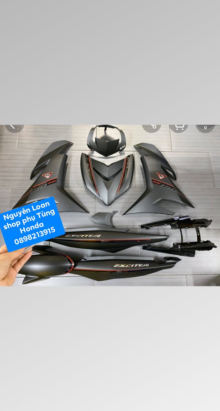 Yamaha - dàn áo cho xe exciter 150 màu xám nhám đời 2017 dàn màu 11 món chưa tem