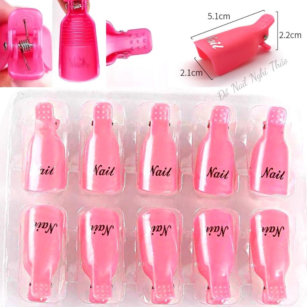 Kẹp ủ phá gel móng tay Nghi Thảo set 10 chiếc