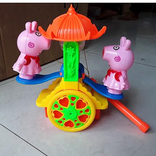 Lồng đèn trung thu hình Heo bập bênh