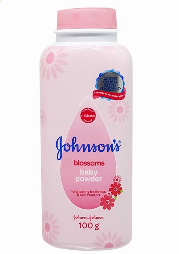 Phấn thơm phấn rôm Johnson Johnson s Baby hương hoa blossoms anh đào 100g