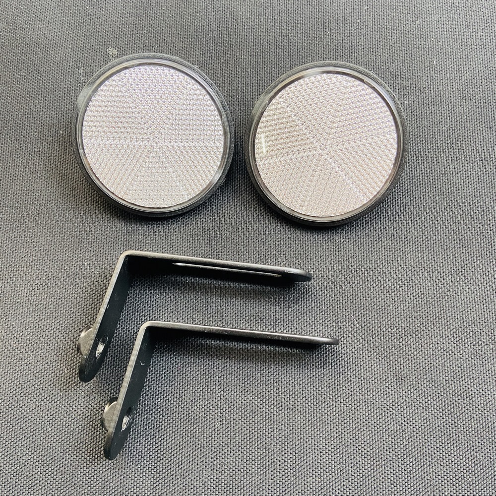 [SIÊU DẠ QUANG] MẮT MÈO TRÒN SAU KÈM BÁT GẮN CHO NHIỀU LOẠI XE CAO CẤP (MÀU BẠC DẠ QUANG)