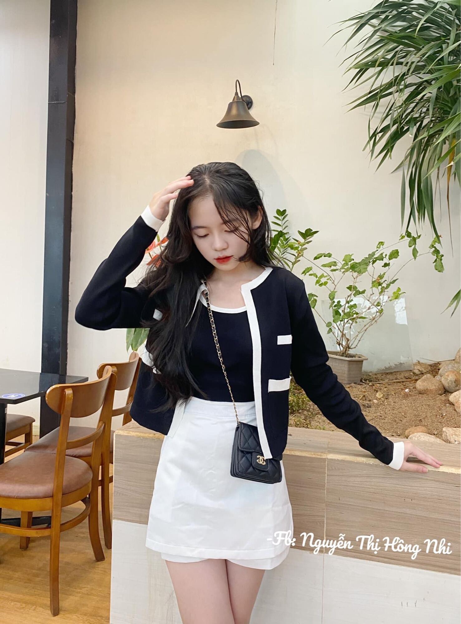 Set 2 Món Áo Khoác Phối Viền + 2 Dây