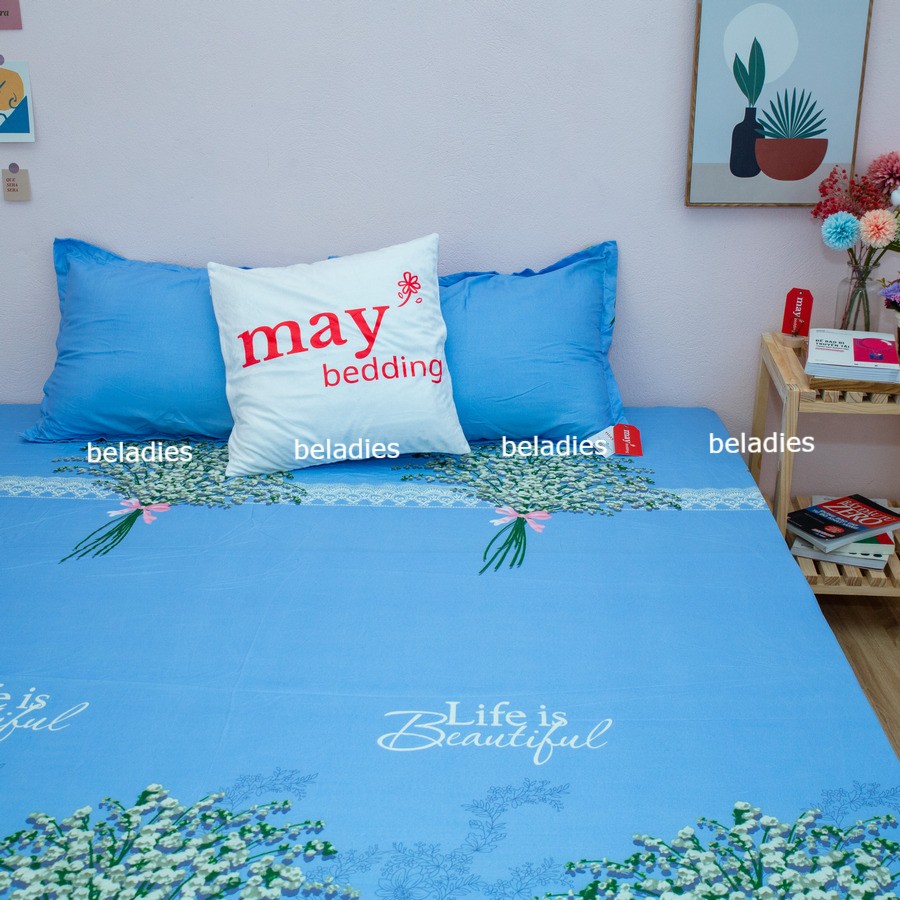 Bộ ga giường gồm 1 drap trải giường kèm 2 vỏ gối nằm nhiều mẫu đầy đủ kích thước Belady bedding