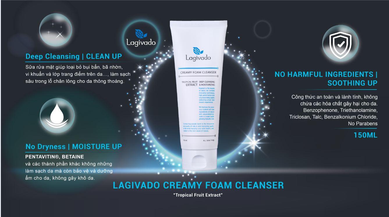 Sữa rửa mặt - Lagivado Creamy Foam Cleanser - 150ml
