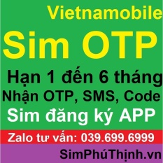 Sim Vietnamobile 0đ tạo và các tài khoản khác , Sim 0đ, sim otp, sim rác, sim khuyến mại, sim nhận sms, sim data