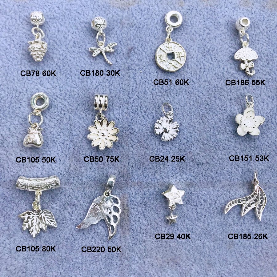 Charm bạc mix vòng tay