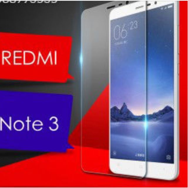 Dán kính cường lực 9h xiaomi redmi note 3/ note 3 pro - trong suốt