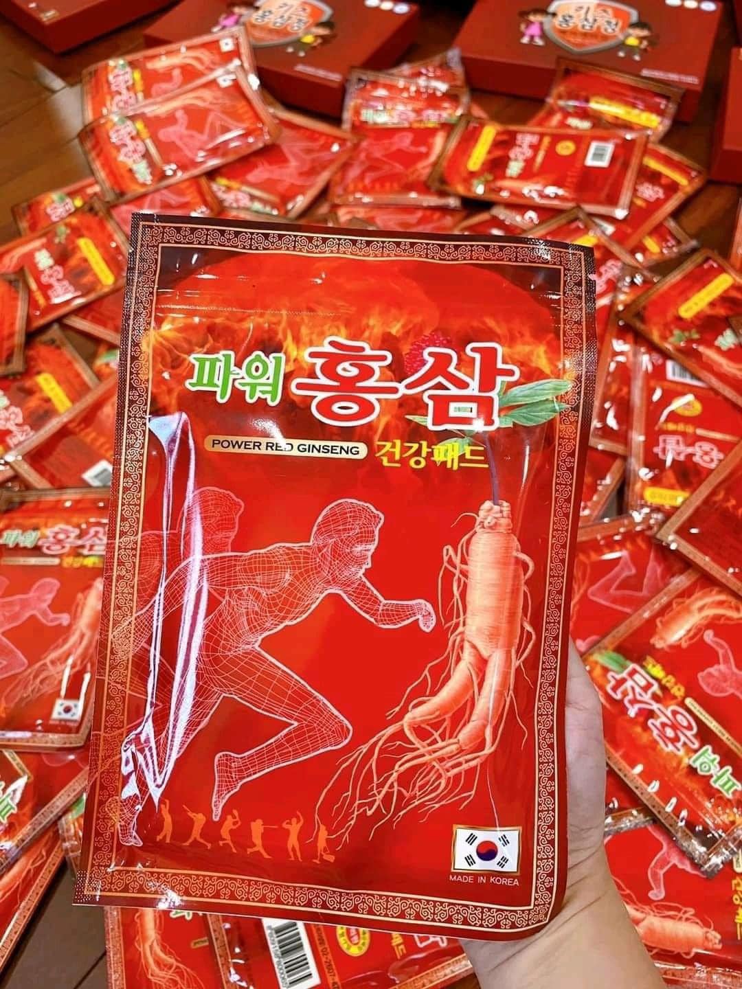 [HCM]CAO DÁN HỒNG SÂM HÀN QUỐC GÓI 20 MIẾNG