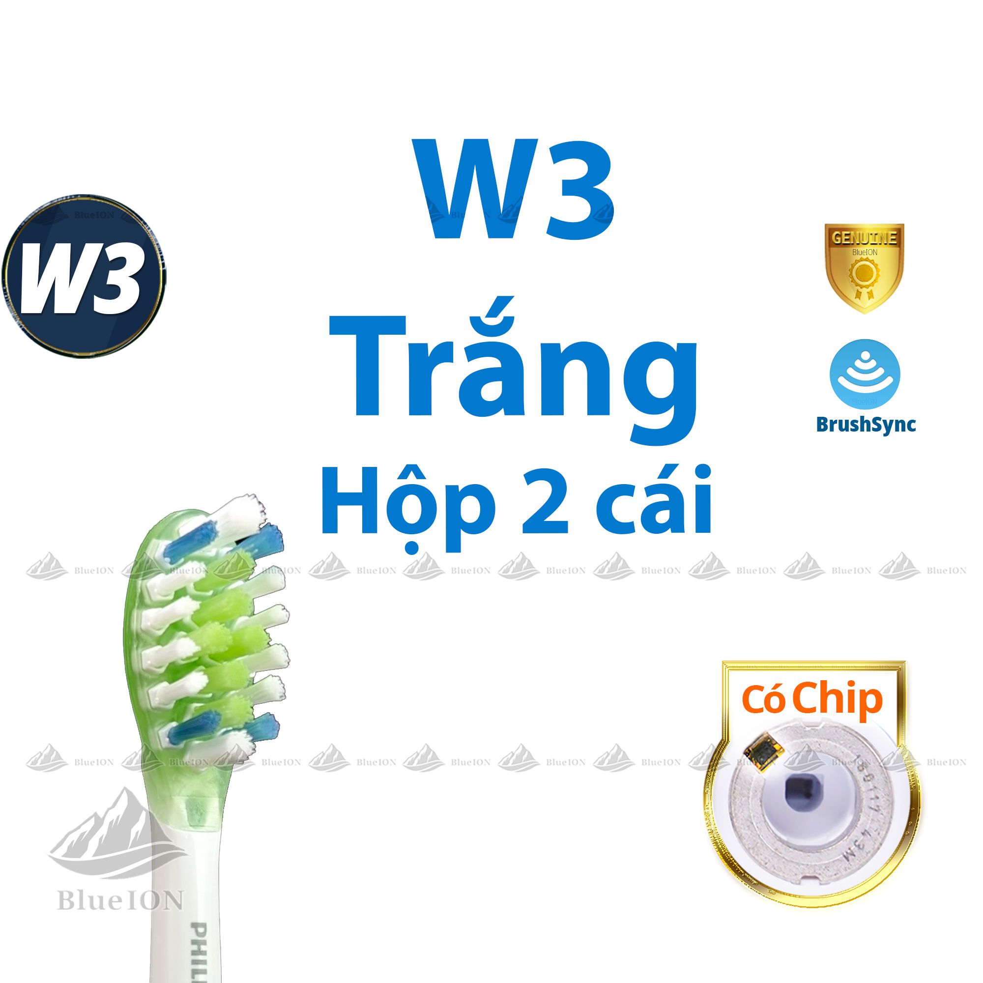 [HCM][Hàng Mỹ] Đầu bàn chải điện Philips Sonicare W3 PREMIUM White