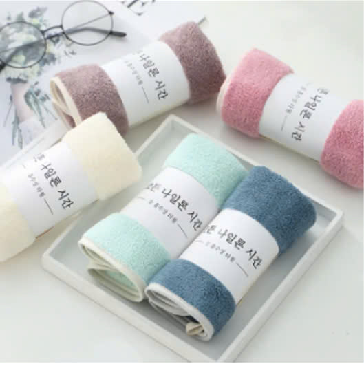 Khăn mặt cao cấp kích thước 30x50cm (Màu ngẫu nhiên - khăn kẻ ngang)