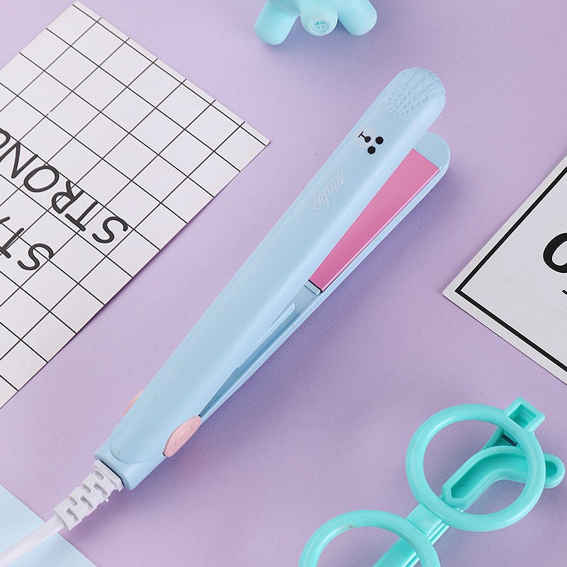 Máy duỗi là, bấm tóc, dập xù tóc mini cầm tay đa năng tiện lợi hình cute