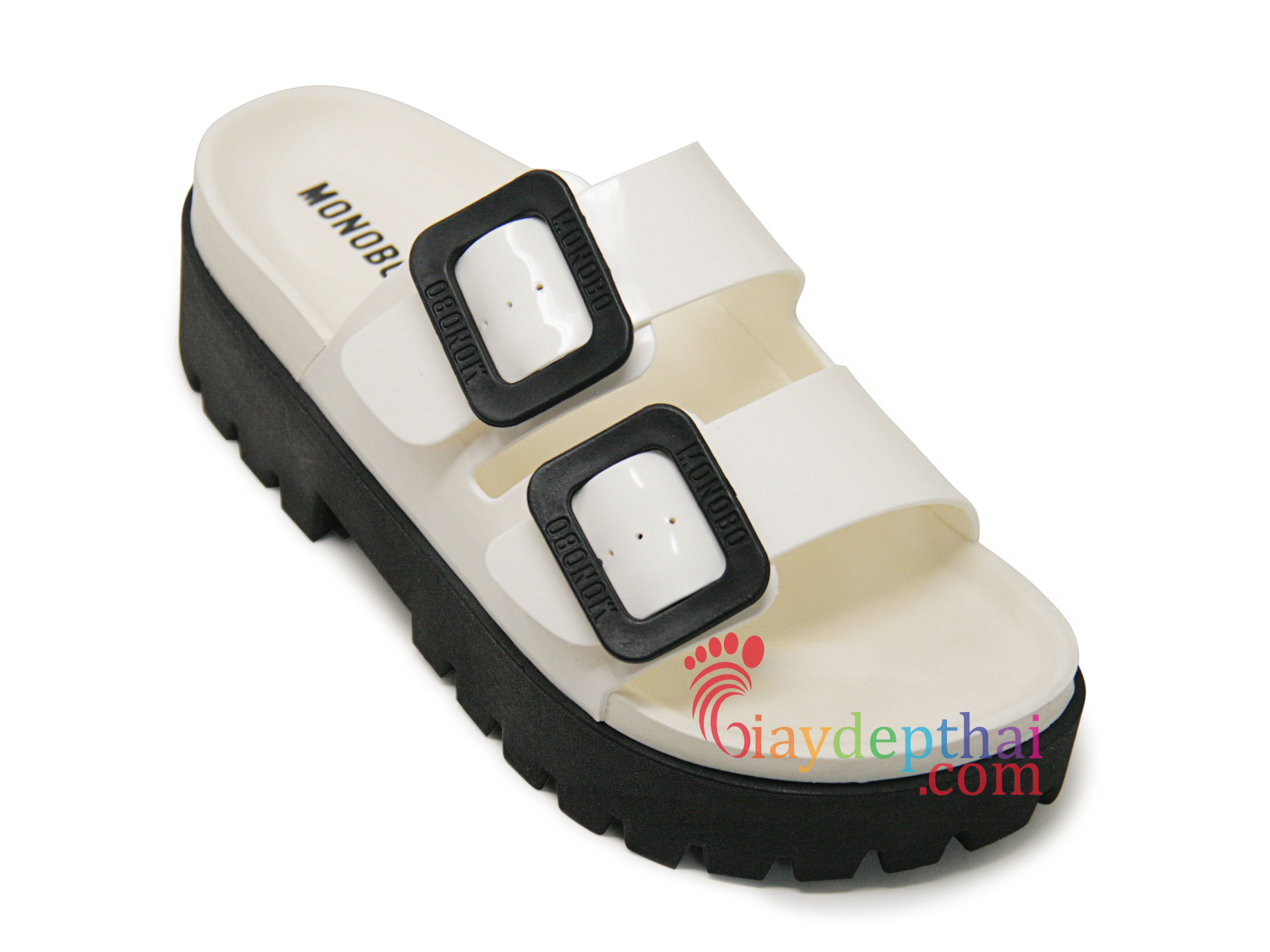 Dép Nữ Thái Lan hai quai ngang đế xuồng 5cm Monobo Super Jello 2