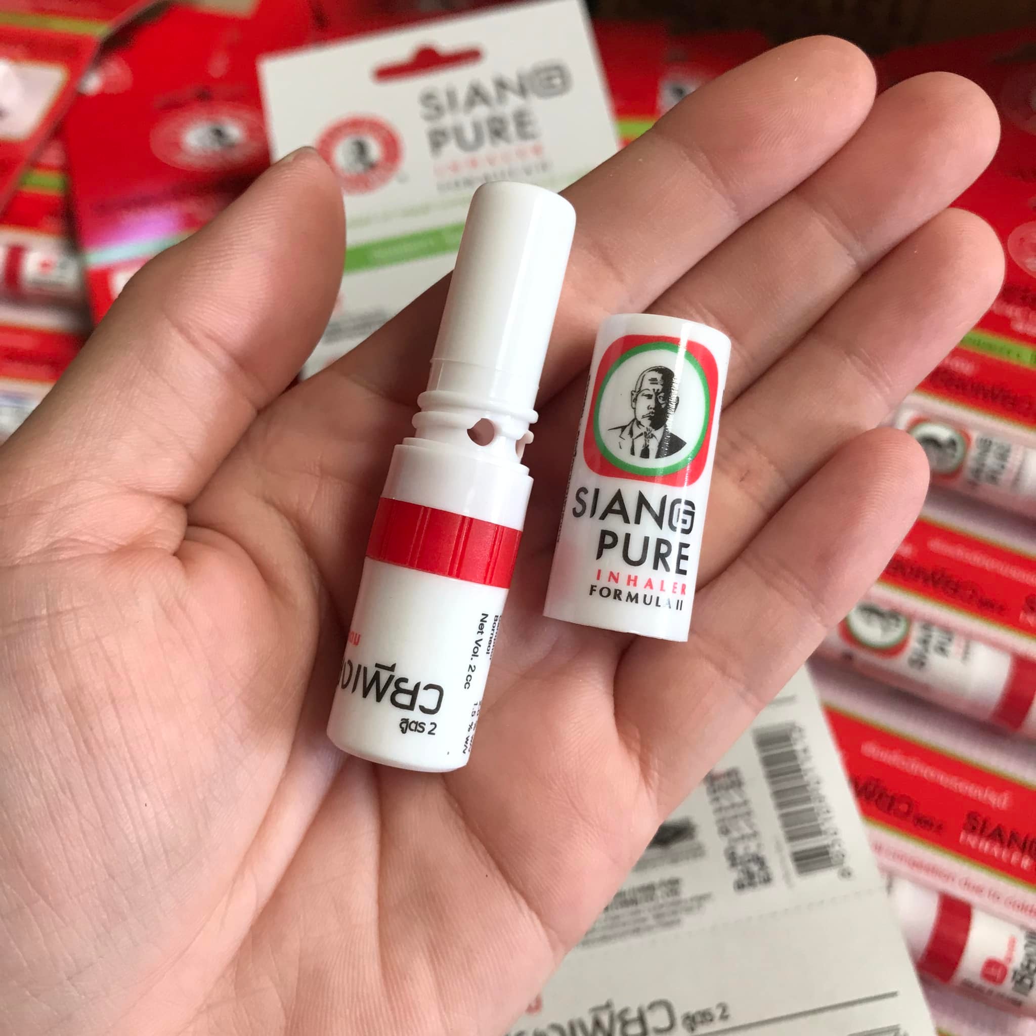 Ống Dầu hít mũi Siang Pure (ông già)Thái Lan
