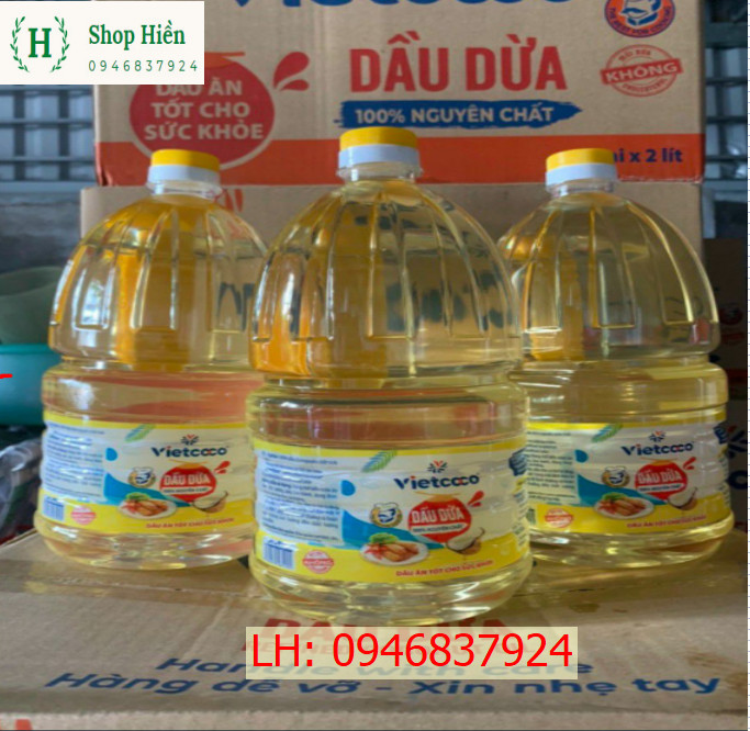 Combo 2 chai dầu ăn dừa Vietcoco 2L