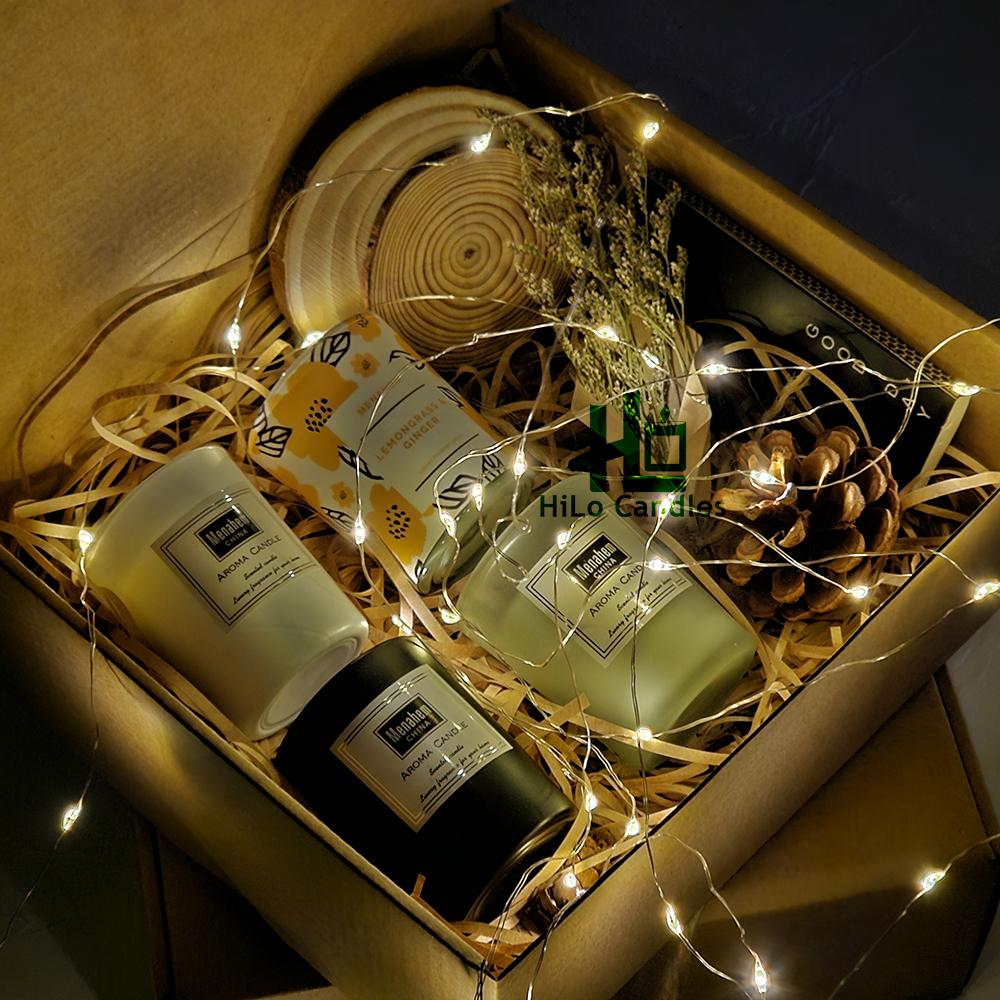 SET QUÀ TẶNG Sinh Nhật Tốt Nghiệp Năm Mới - Nến Thơm Aroma Menahem - HiLo Candles
