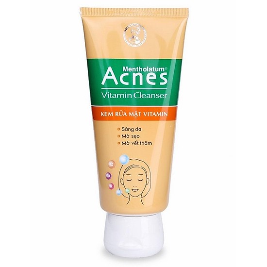 Combo 2 típ Kem Rửa Mặt Acnes Vitamin Cleanser (100g)