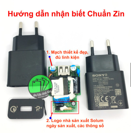 Bộ sạc nhanh 3.0 SONY UCH12 (Quick Charge 3.0), Type -C - BH 2 năm