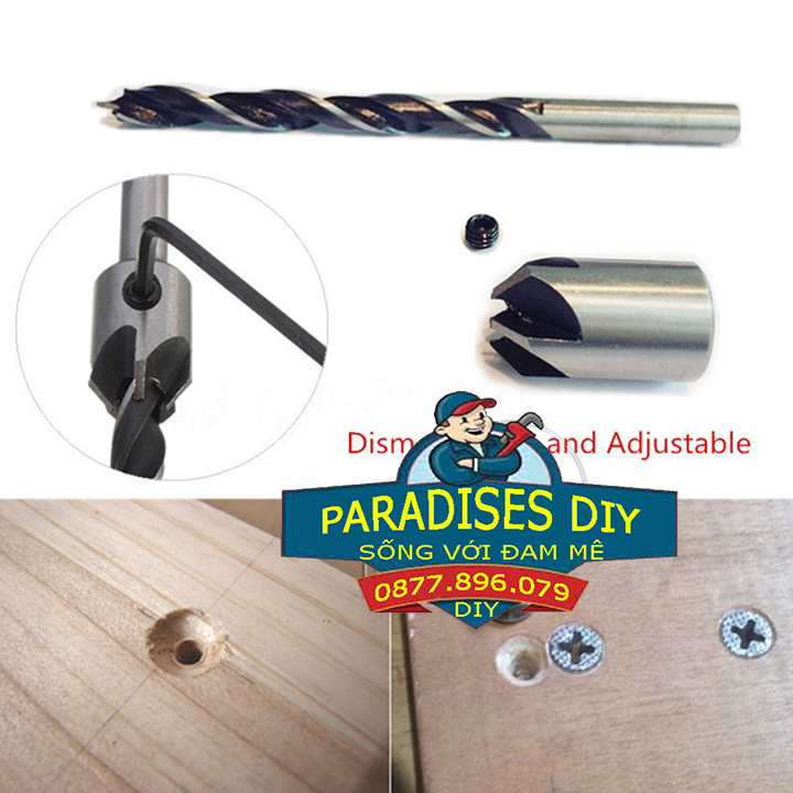 Bộ 7 mũi khoan gỗ doa lỗ vít