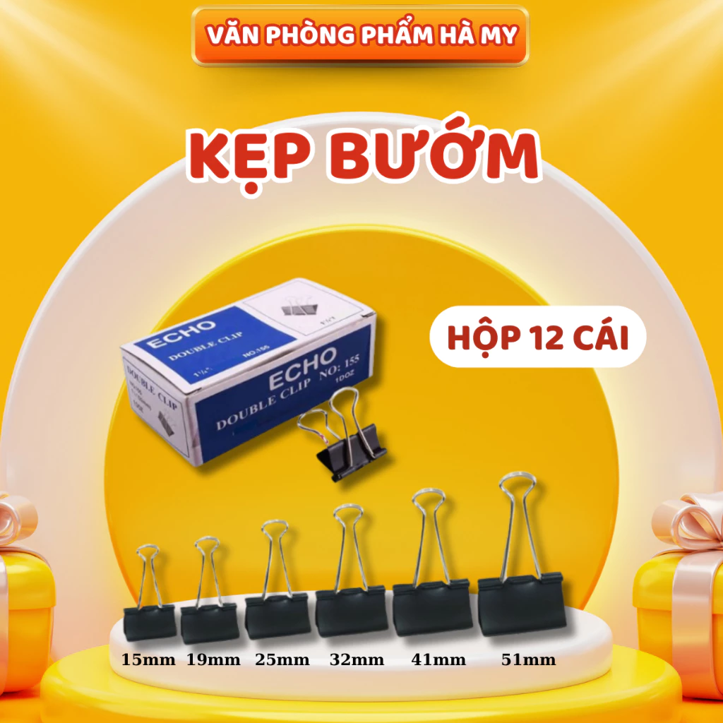 (Hộp 12 Cái) Kẹp bướm echomax, echo, slecho chất lượng cao, mạnh mẽ và bền bỉ
