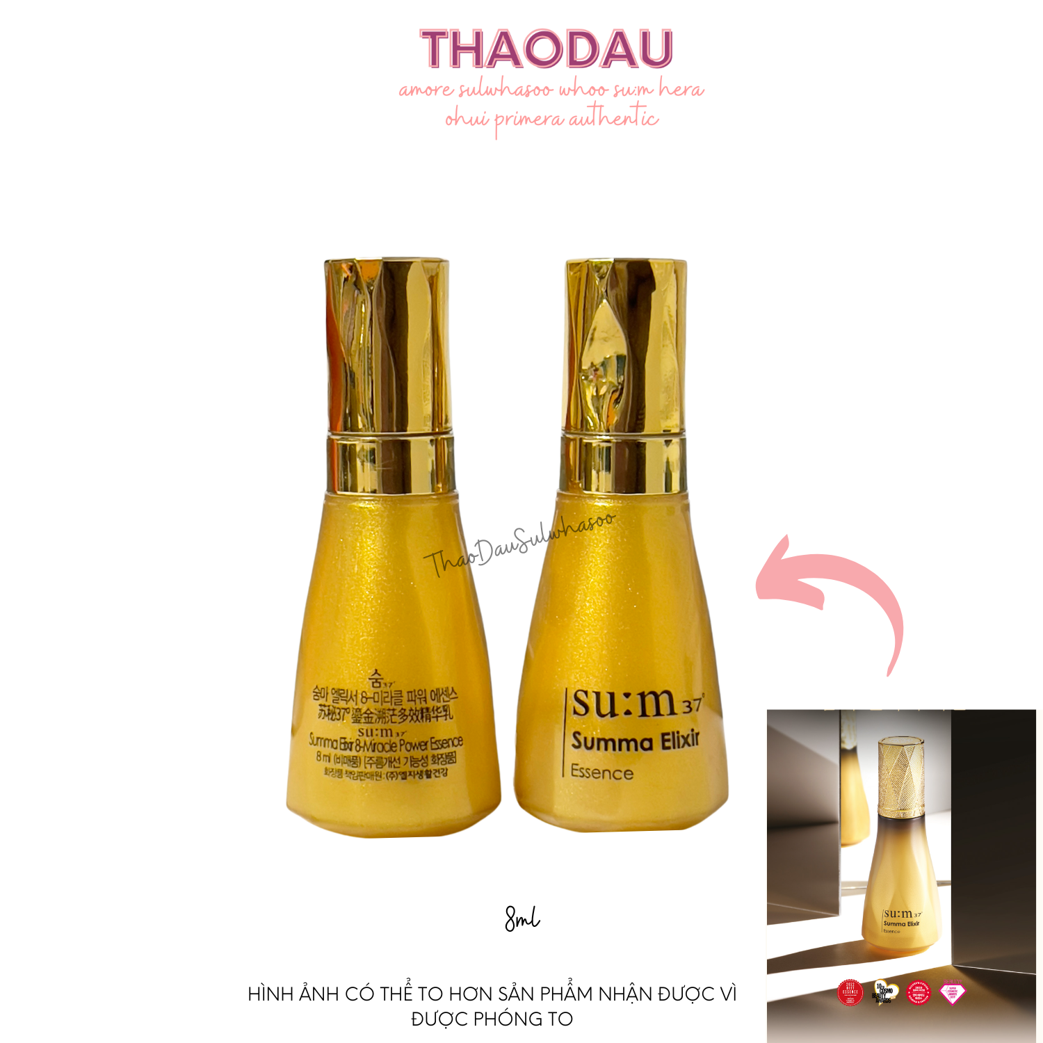 Tinh Chất Vàng Dưỡng Chất 8 In 1 Summa Elixir 8 Miracle Power Essence Chống Lão Hóa Săn Chắc Da 8ml tloskorea cũ