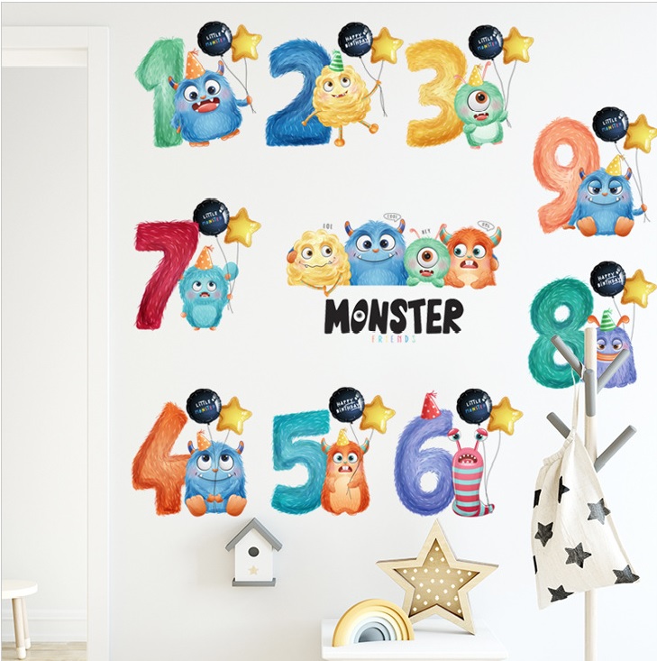 Decal dán tường Học đếm số- T2- vivadecal