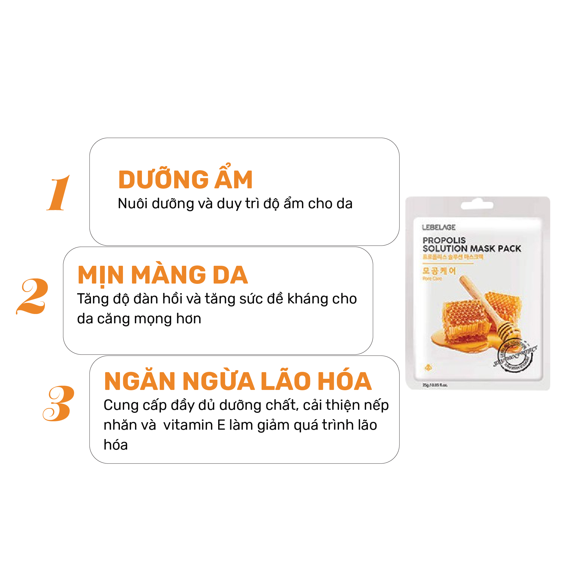 Combo 2 Miếng Mặt Nạ Cung Cấp Dinh Dưỡng Phục Hồi Da Lebelage Propolis Solution Mask Pack