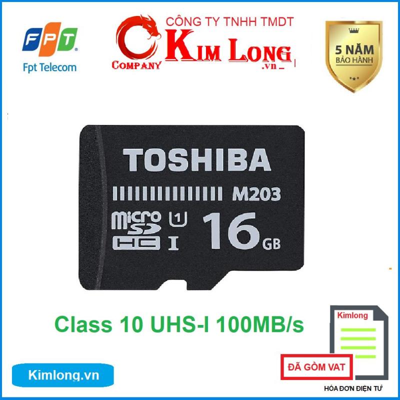 Thẻ nhớ Toshiba 16GB Micro SD Class 10 UHS-I 100MB/s hàng FPT
