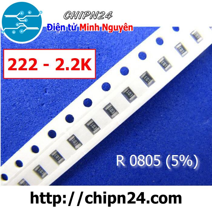 [50 con] (KX) Điện Trở dán SMD 0805 5% (2.0x1.2mm) (1R 1.2R 1.5R 1.8R 2.2R 3.3R 4.7R 5.6R 6.8R 8.2R) - [Chọn Loại]