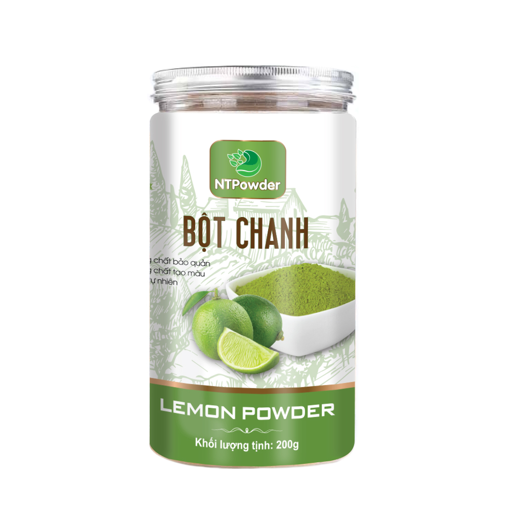 Bột Chanh nguyên vỏ sấy lạnh nguyên chất NTPowder 200gr / 100gr - Nhất Tín Food