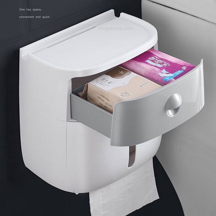 Hộp đựng giấy vệ sinh 2 ngăn ECOCO