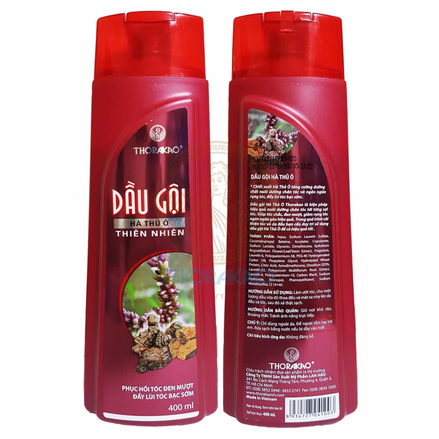 Dầu GỘi Hà thủ Ô Thorakao 400ml