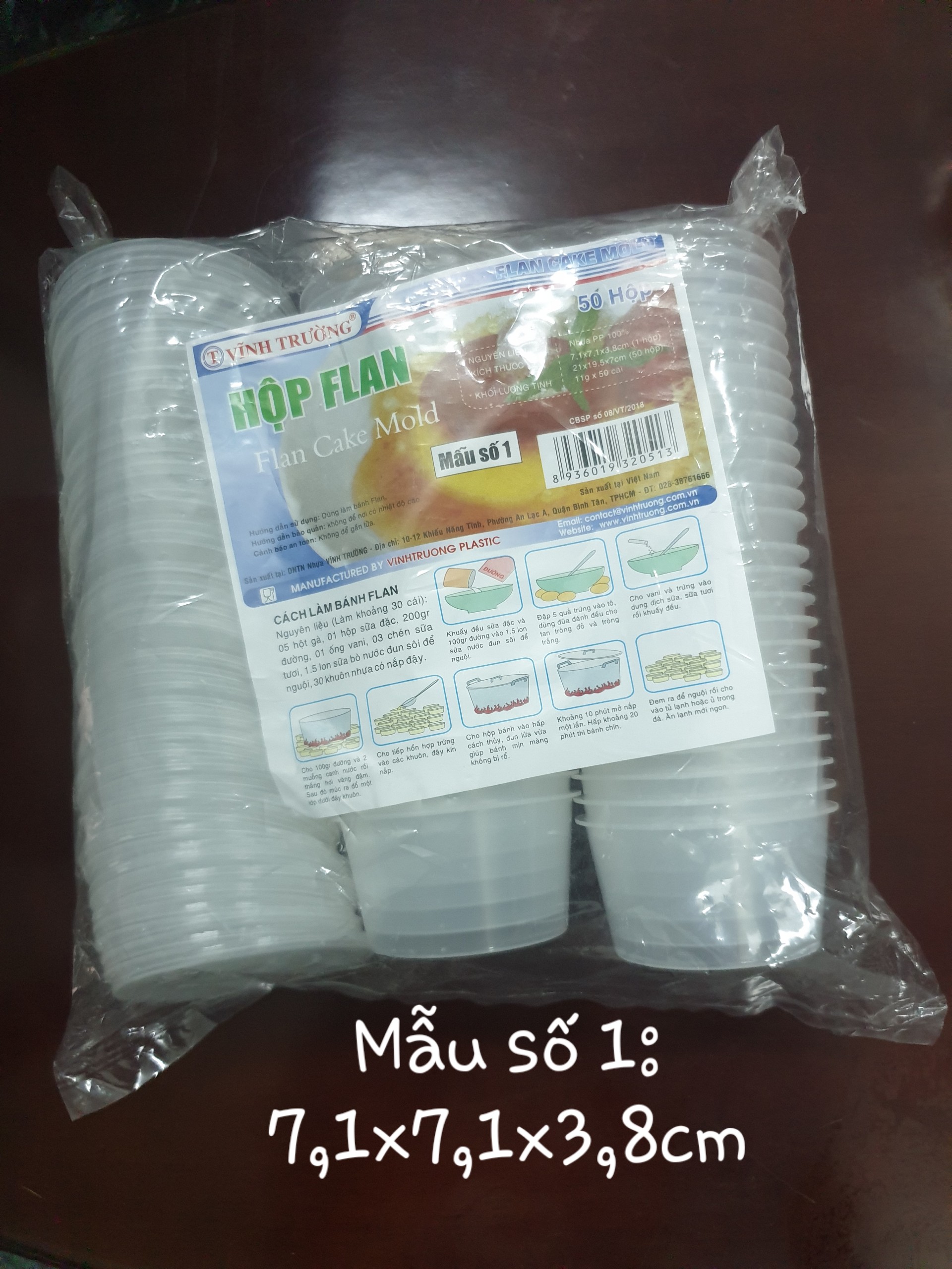 Hũ Bánh Flan 50 hũ/bịch (5 size)