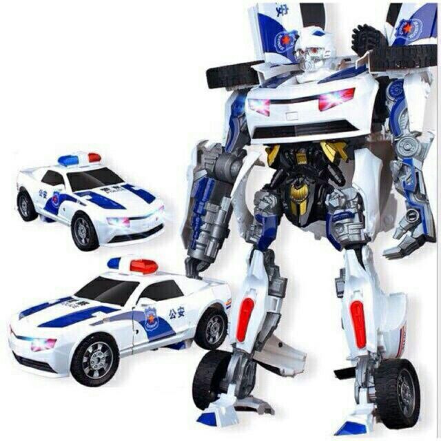 Xe ô tô cảnh sát biến hình thành rô bốt