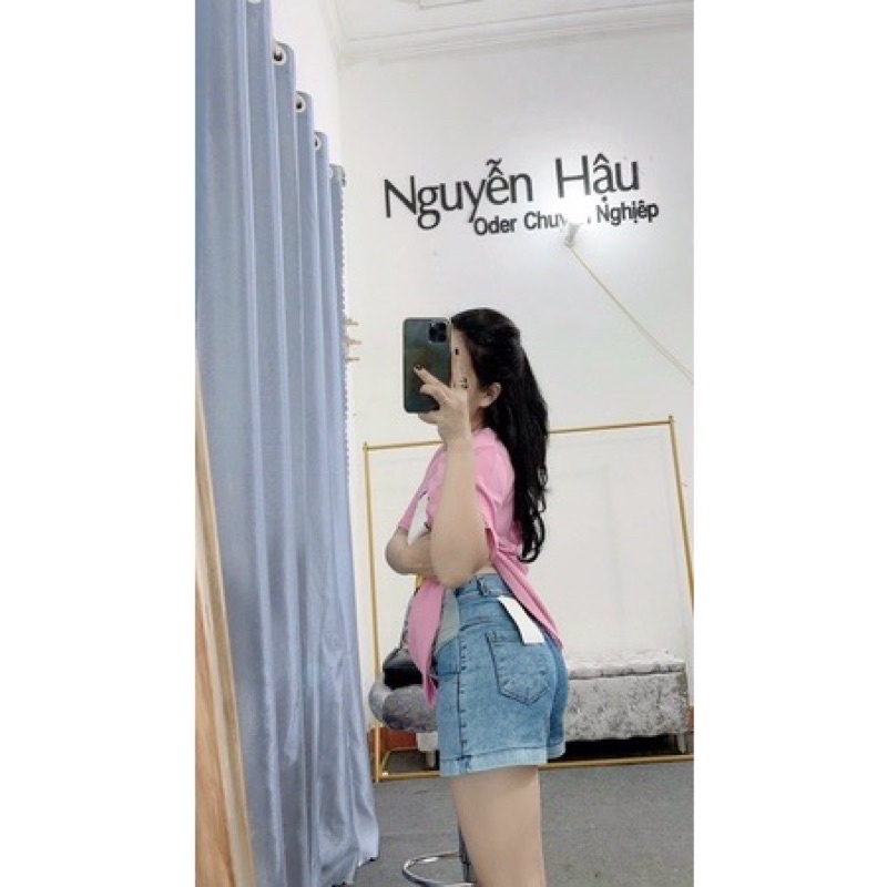 Quần bầu short jean, quần sooc bầu cực dễ mix đồ( hàng có sẵn giao ngay)