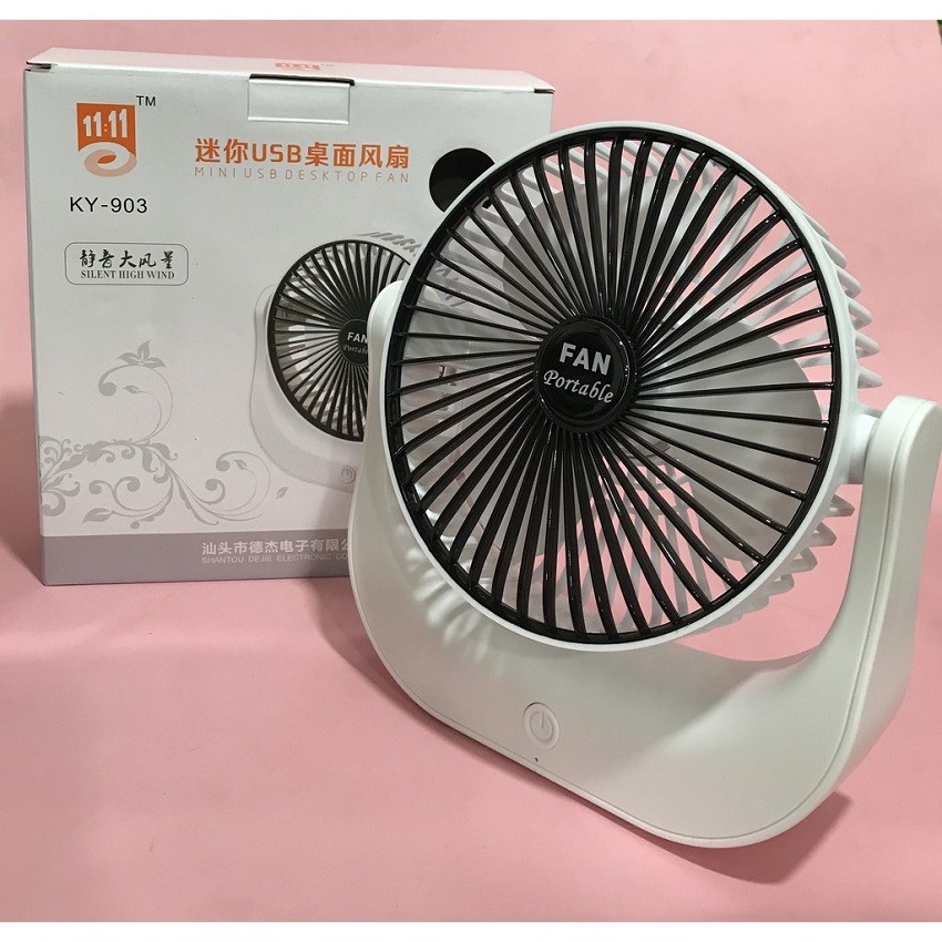 Quạt sạc tích điện xoay 120 độ ky-903