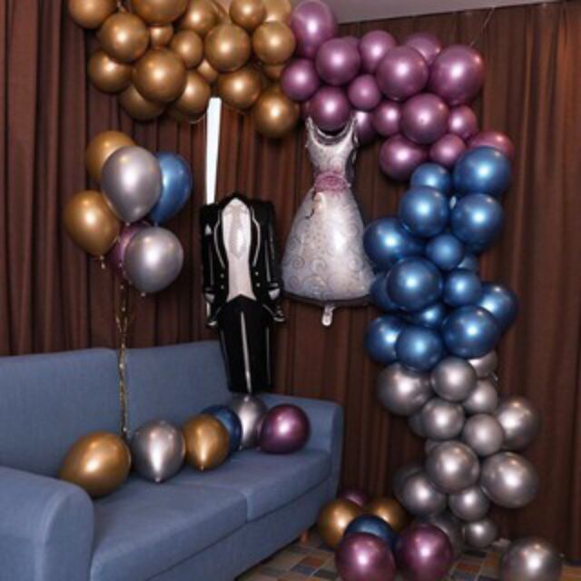 Bóng Bay Siêu Nhũ size 5 inch 12 cm- 100 quả/ bịch trộn màu