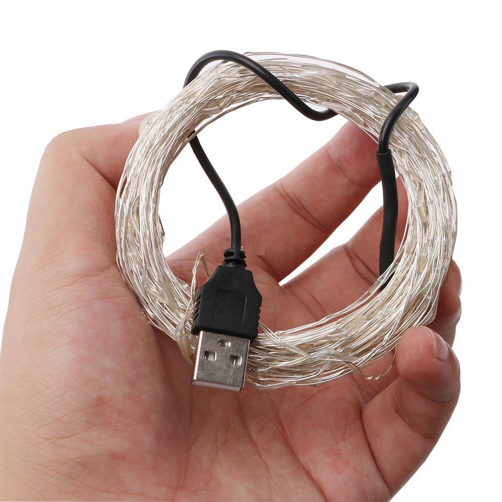 Đèn LED trang trí Dây đồng dài 2m 20 bóng nguồn USB