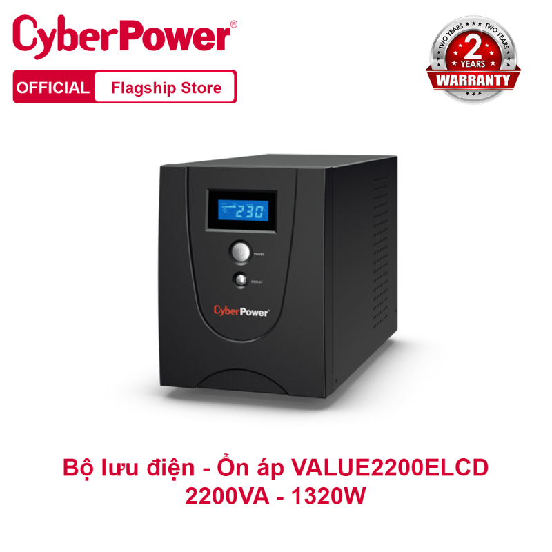 Bảng giá Bộ lưu điện UPS CyberPower VALUE2200ELCD (2200VA/1320W) - Hàng chính hãng Cyber Power VietNam Phong Vũ