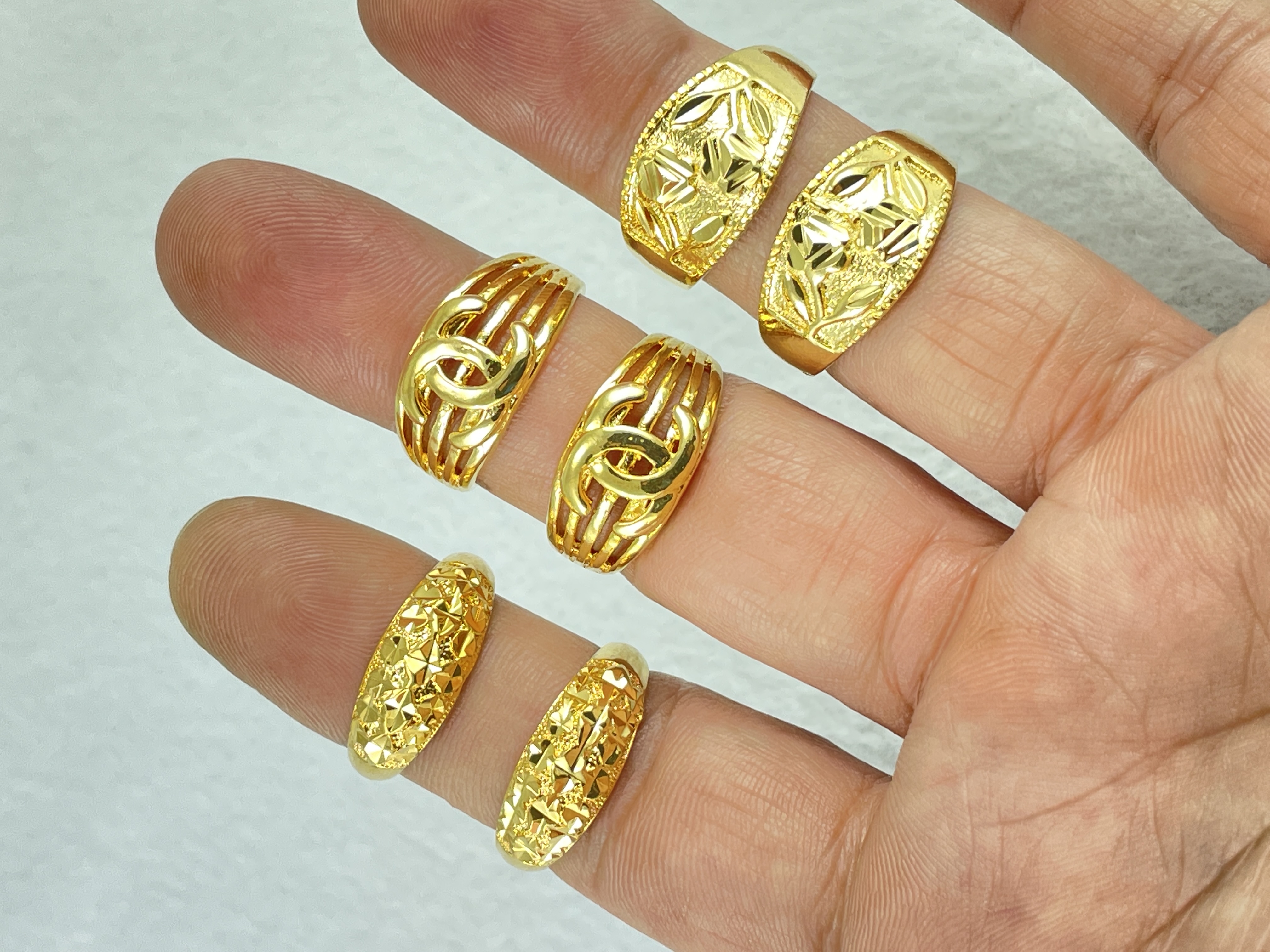 NHẪN NỮ MẠ VÀNG 24K SÁNG BÓNG LẤP LÁNH