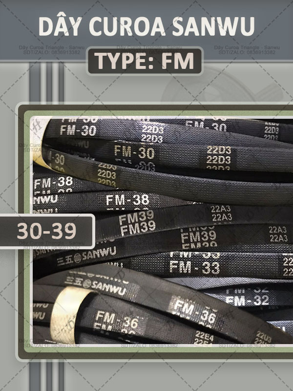 Curoa wire (courts)-V-Belts-SANWU-FM-30-39