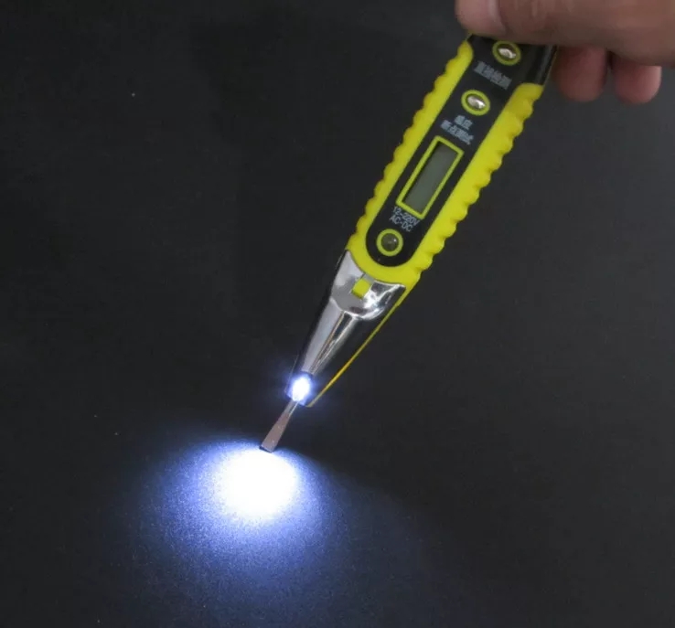 Bút thử điện màn hình điện tử tích hợp đèn led hổ trợ soi sáng