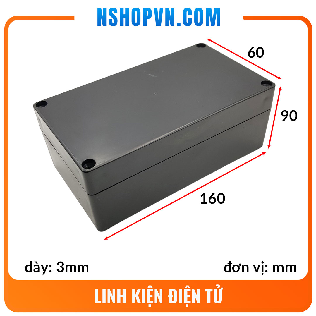 Hộp nhựa chữ nhật I 160x90x60
