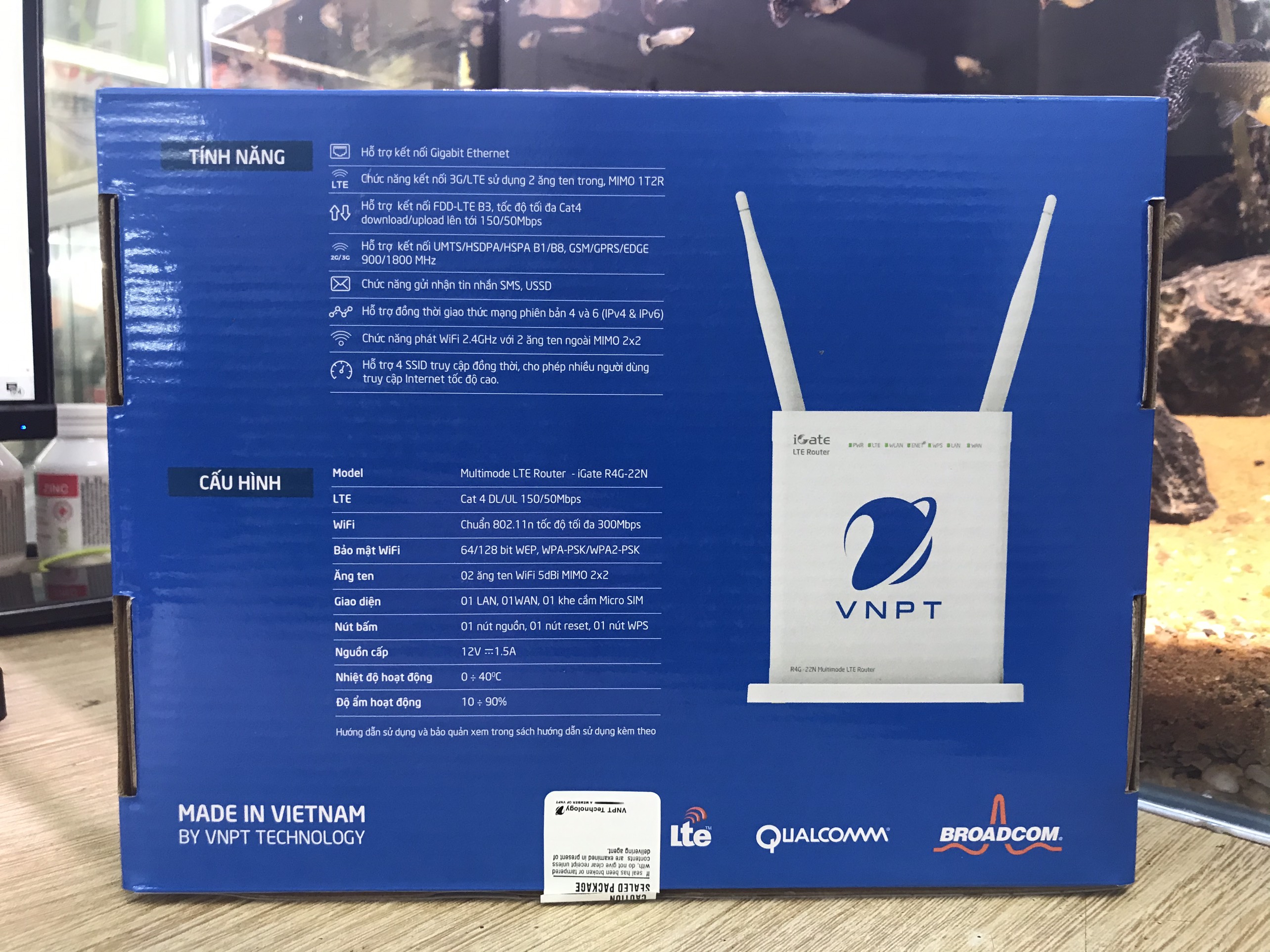 Bộ phát Wi-Fi Từ Sim 4G VNPT iGate R4G 22N-01